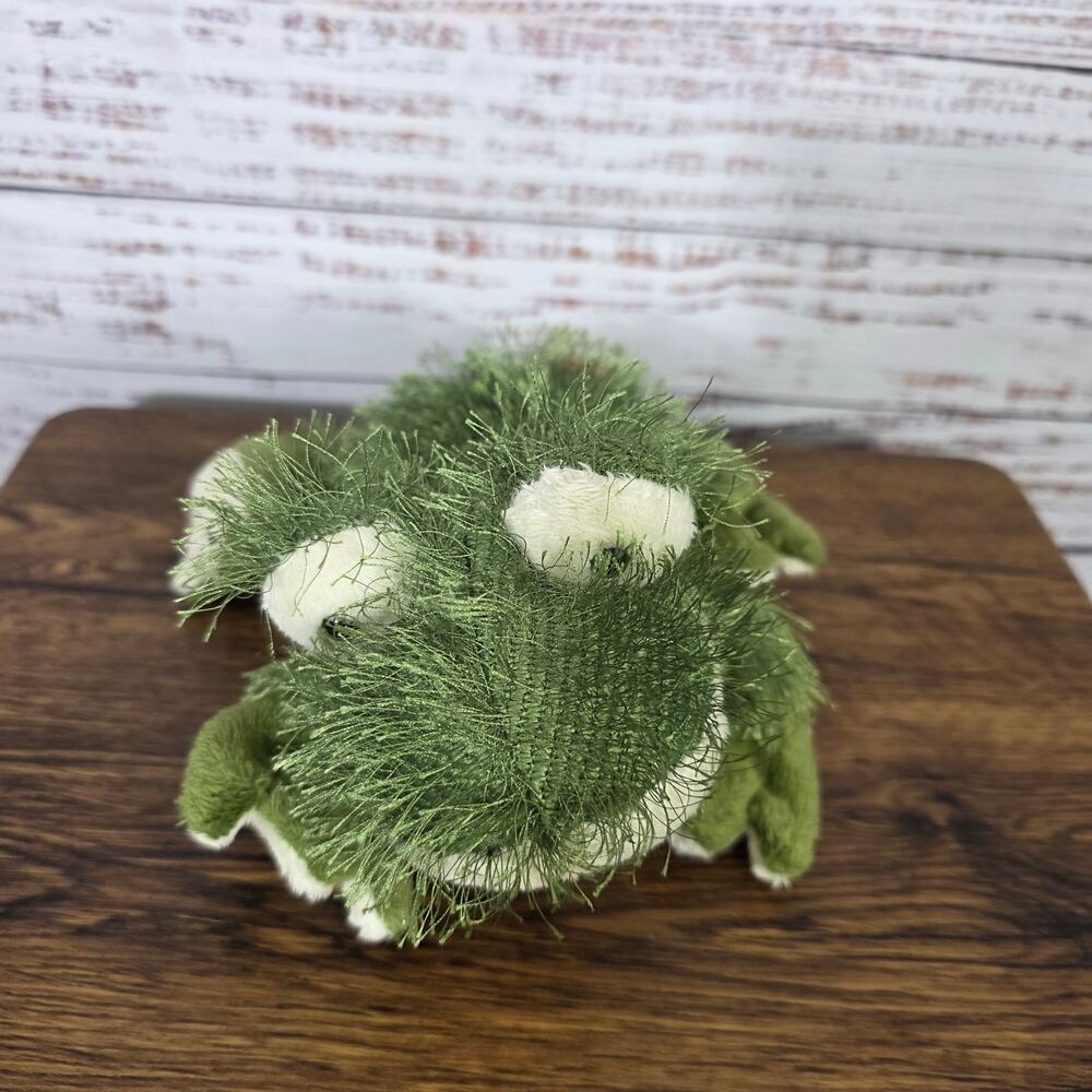 Ganz Webkinz Frog 8" Plush Fuzzy Long Hair Green Stuffed Animal No Code